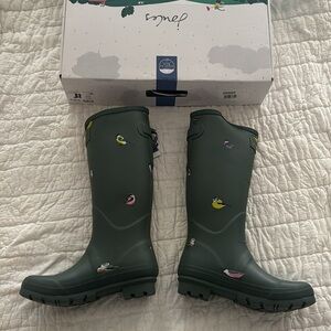 Joules Women's Welly Rain Boot (Size 9) GREENBRDS